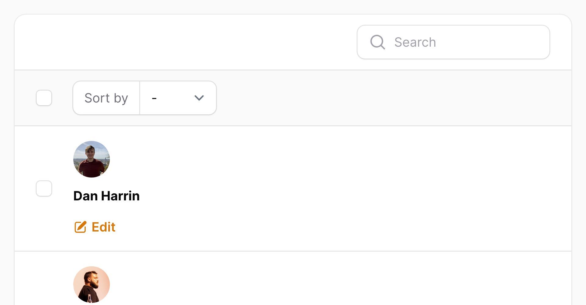 모바일에서 Stack이 없는 테이블